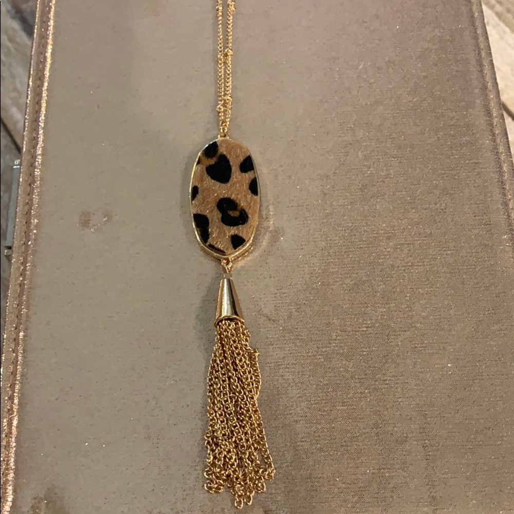 Leopard print necklace